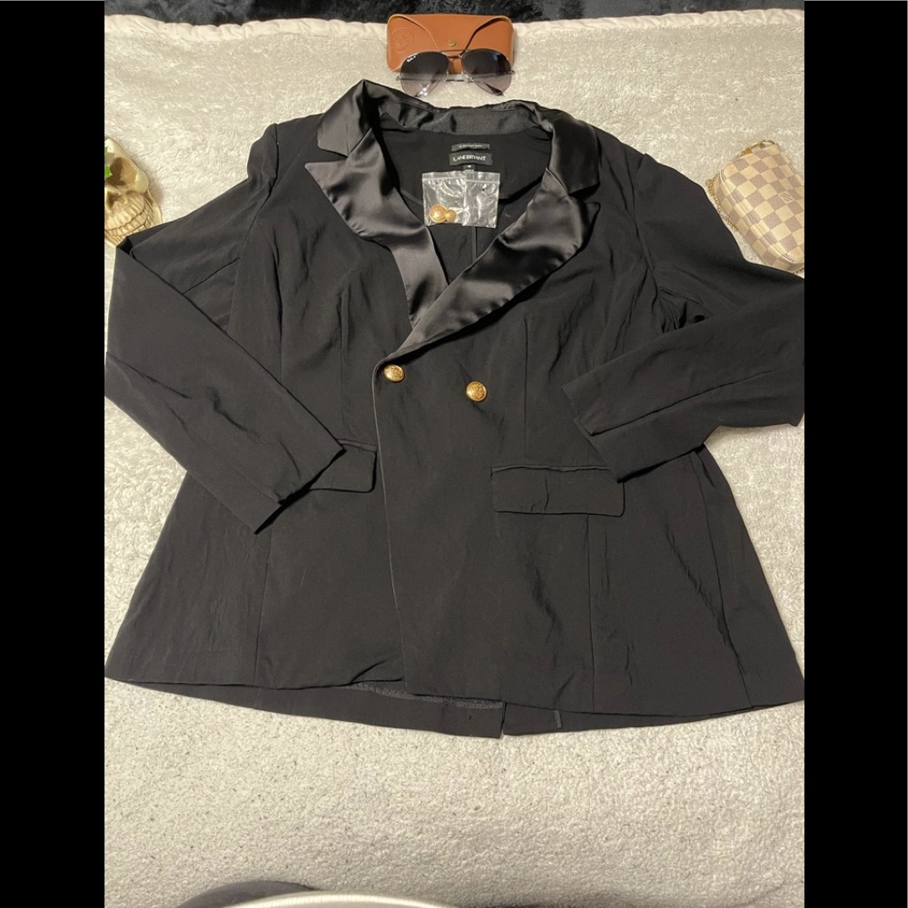 Lane Bryant double breasted black blazer 18